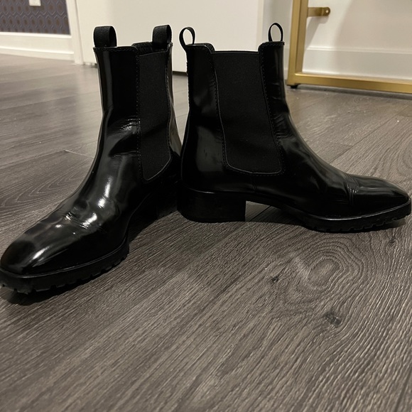 Aeyde Simone leather square toe ankle boots size 36 black - Picture 2 of 7